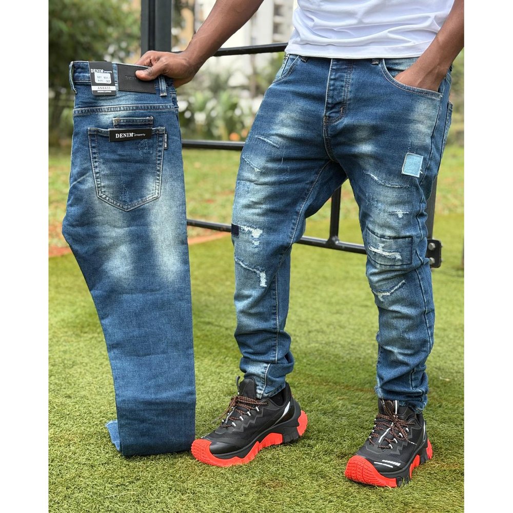 Men's Distressed Ripped Denim Jeans - Comfortable Stretch Denim Trousers, Casual Everyday Jean Pants, Smart Casual Outing & Weekend Wear, Gents Jeans, Men's Pants, Men's Clothing