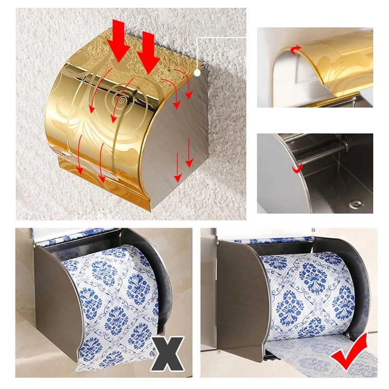 ✨ Upgrade Your Bathroom with Elegance !Premium Gold Stainless Steel Toilet Paper Holder 🏆 💛 Elegance meets functionality!
Give your bathroom a beautiful, classy finish today.