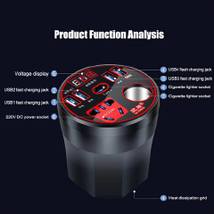 200W Multi-function Car Power Inverter 12V/24V To 220V Converter Led Display Charger Socket Fast Charging Car Accessories