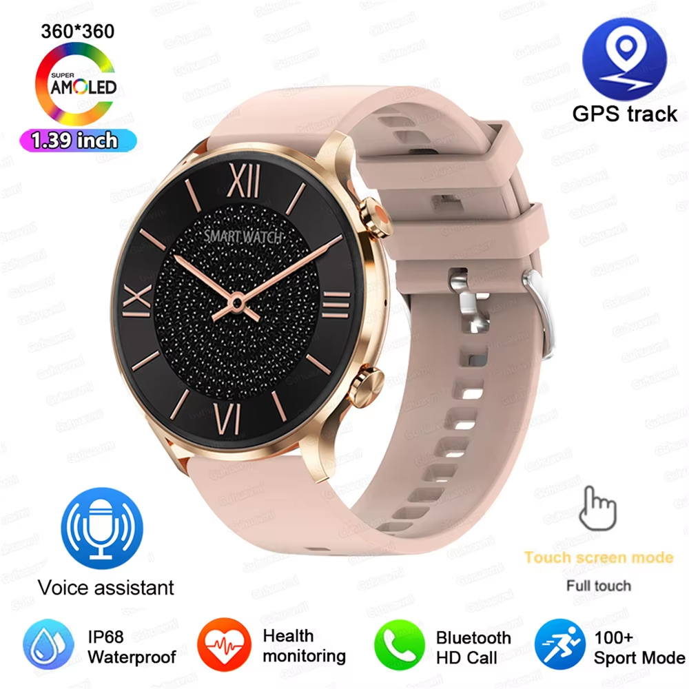 MX40 New Smartwatch Women AMOLED HD Screen Always On Display Bluetooth Call IP68 Waterproof GPS Smart Men Watch For Android ios