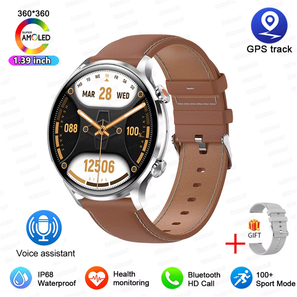 MX40 New Smartwatch Women AMOLED HD Screen Always On Display Bluetooth Call IP68 Waterproof GPS Smart Men Watch For Android ios