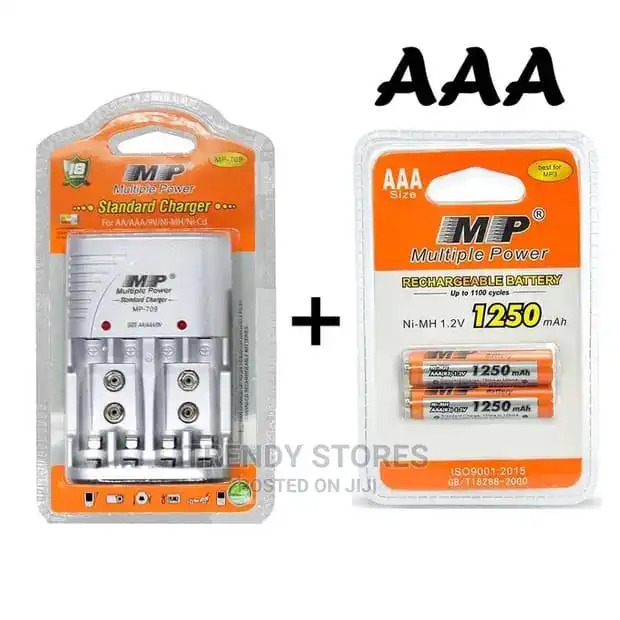 MP Standard Charger For AA ,AAA 9V Rechargeable Battery Charger + AAA MP Rechargeable Battery