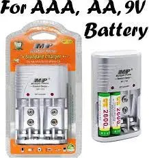 MP Standard Charger For AA ,AAA 9V Rechargeable Battery Charger + AAA MP Rechargeable Battery