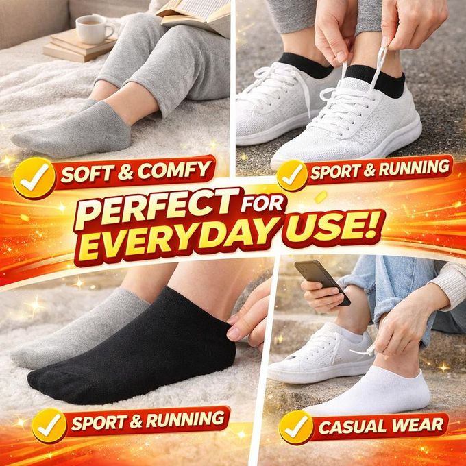20 Pairs Low Cut Socks – Soft, Breathable & Comfortable Everyday Socks for Men & Women