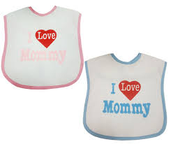 Cute "I Love Mommy" Baby Bib – Soft, Absorbent Feeding & Drooling Bib for Infants