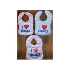 Cute "I Love Mommy" Baby Bib – Soft, Absorbent Feeding & Drooling Bib for Infants