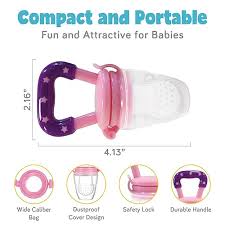 Baby Fruit Feeder Pacifier – Safe Silicone Food Feeder & Teething Bite Bag for Babies