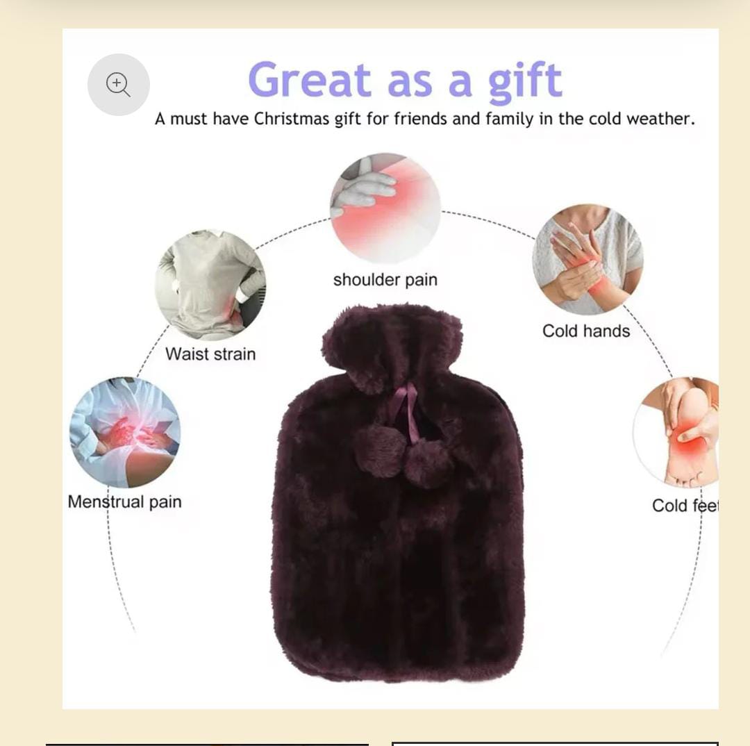 🔥✨️ NEW ARRIVAL – 2L Hot Water Bottle with Lid & Soft Plush Cover ✨️🔥