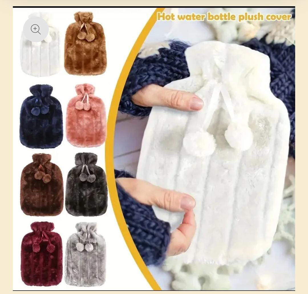 🔥✨️ NEW ARRIVAL – 2L Hot Water Bottle with Lid & Soft Plush Cover ✨️🔥