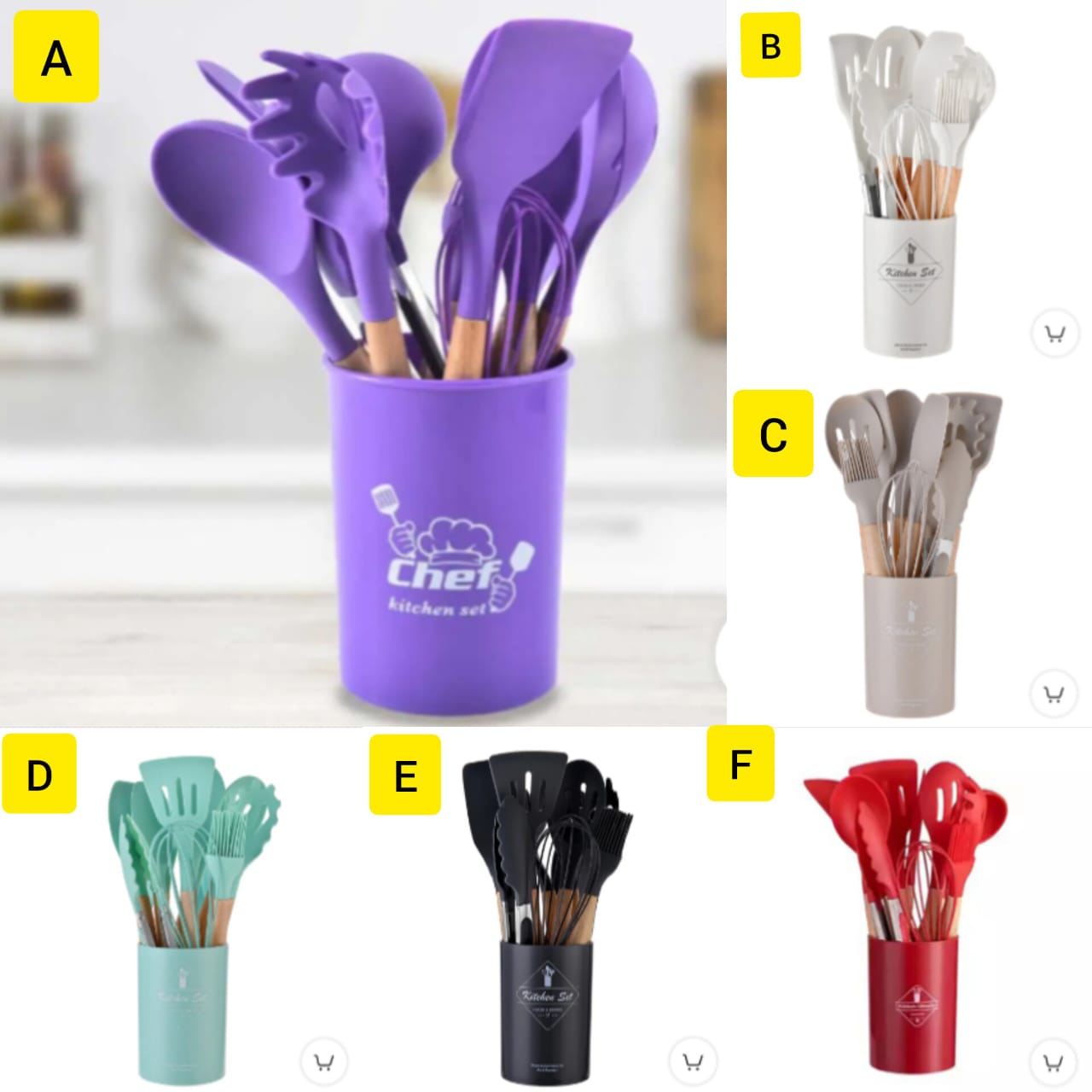 🥰🍴✨ Silicone 12pcs Kitchen Spoon Set