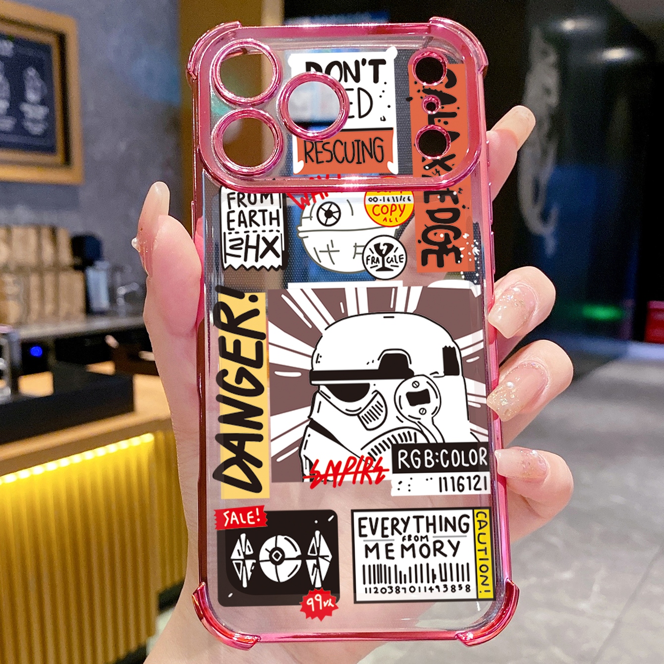 for iPhone 17 Pro Max 16 15 14 Plus Plating Phone Case Shockproof Cover Fashion Star Wars