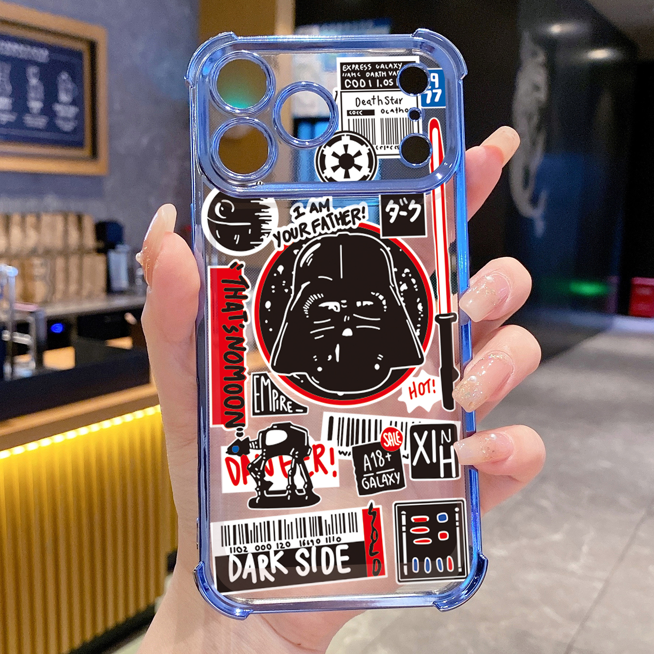 for iPhone 17 Pro Max 16 15 14 Plus Plating Phone Case Shockproof Cover Fashion Star Wars