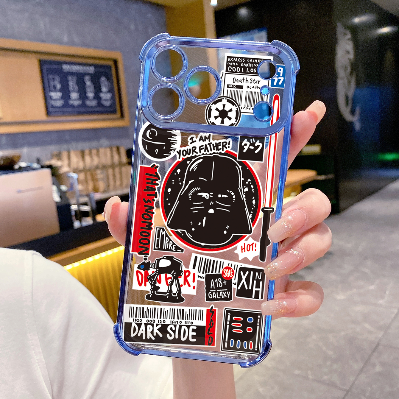 for iPhone 17 Pro Max 16 15 14 Plus Plating Phone Case Shockproof Cover Fashion Star Wars