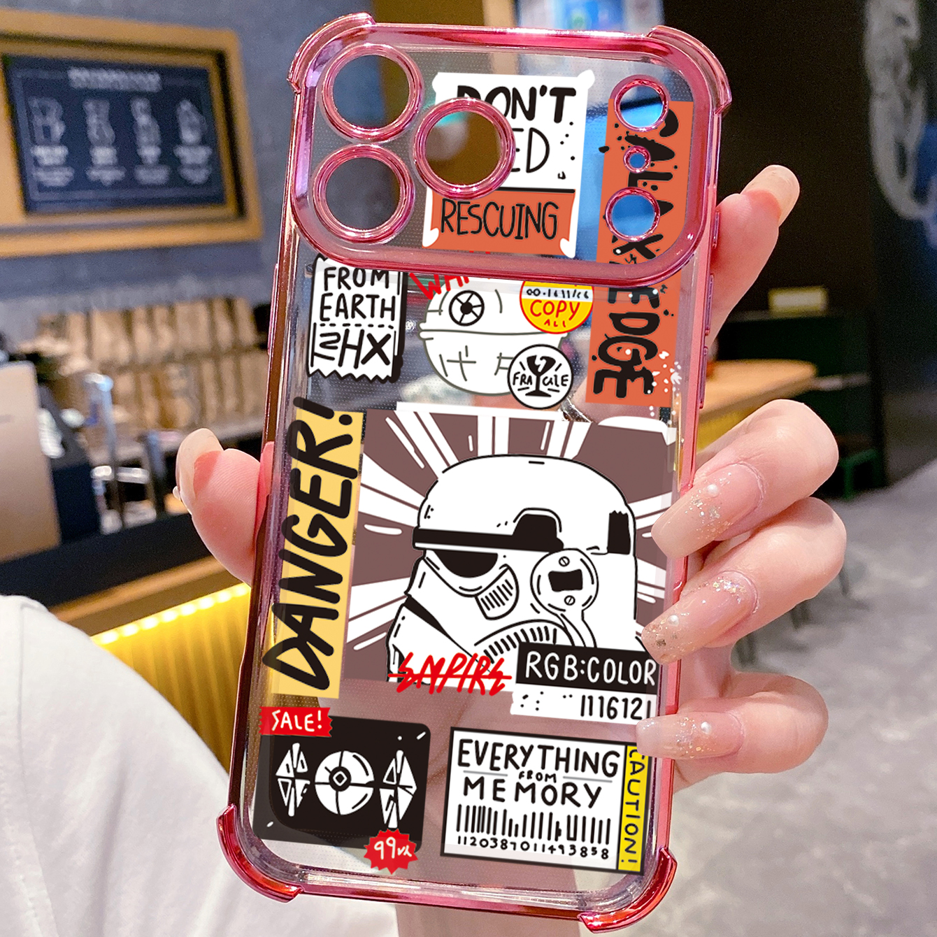 for iPhone 17 Pro Max 16 15 14 Plus Plating Phone Case Shockproof Cover Fashion Star Wars