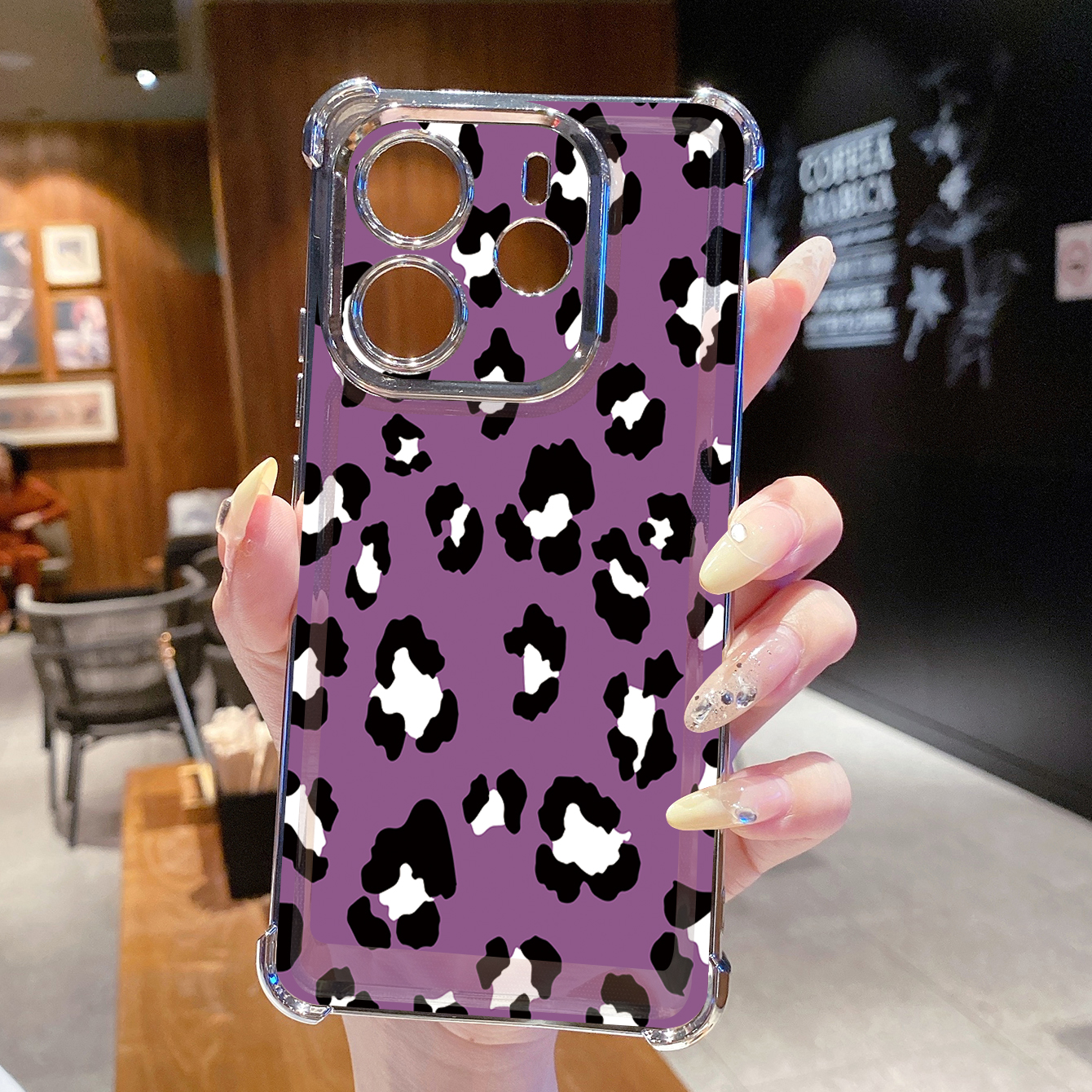 for Redmi Note 14 Pro 14C 13C POCO X7 Plating Phone Case Shockproof Cover Leopard