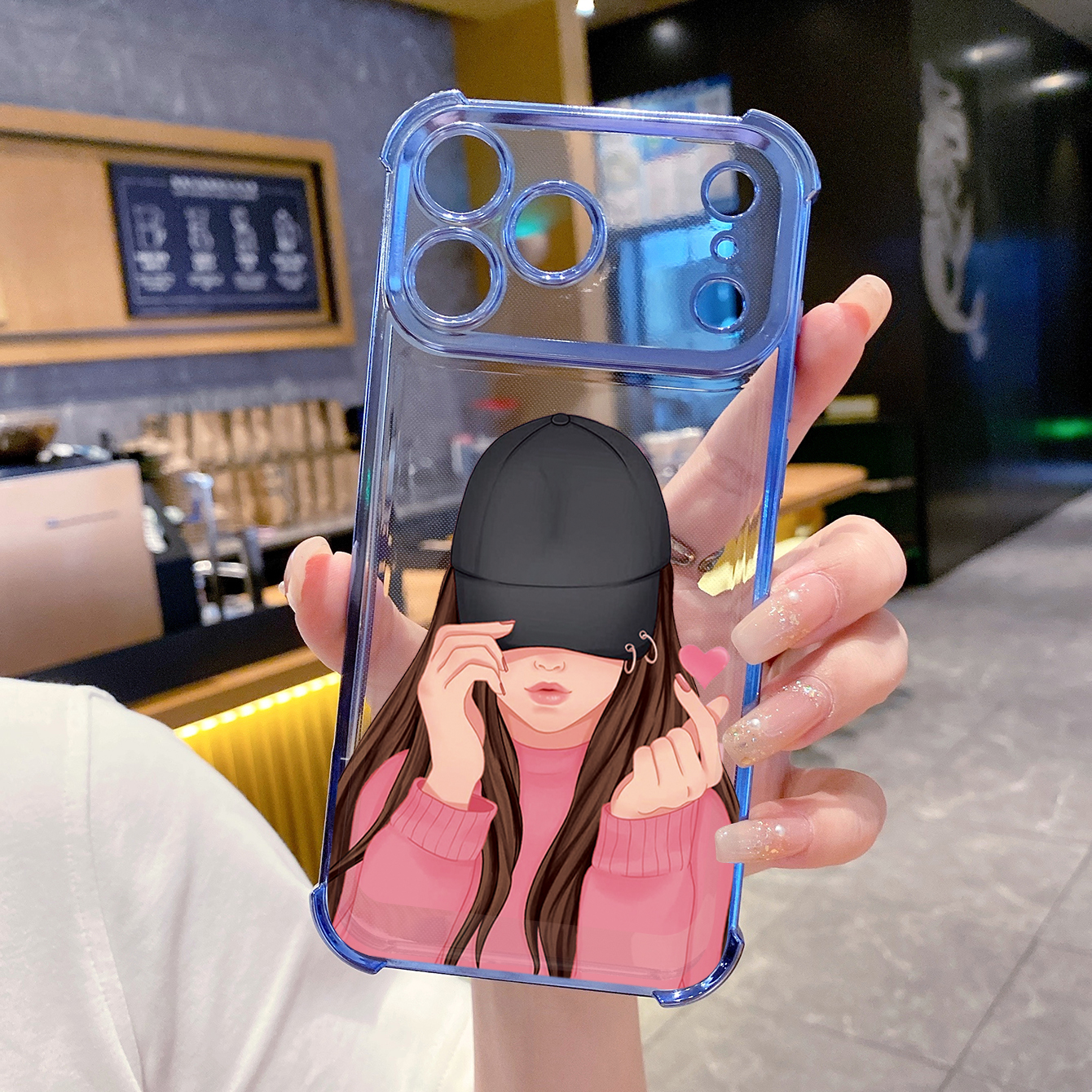 for iPhone 17 Pro Max 16 15 14 Plus Plating Phone Case Shockproof Cover Beauty Flower Girl