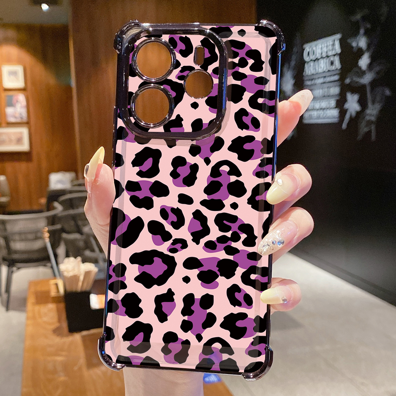 for Redmi Note 14 Pro 14C 13C POCO X7 Plating Phone Case Shockproof Cover Leopard