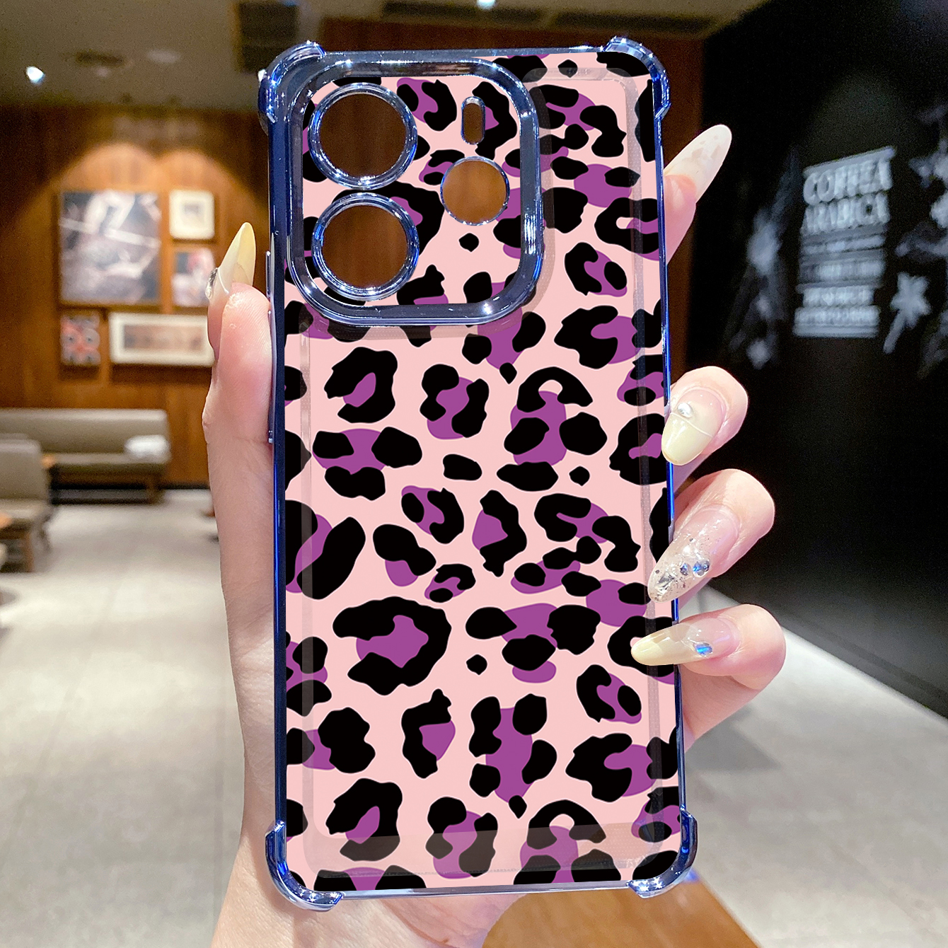 for Redmi Note 14 Pro 14C 13C POCO X7 Plating Phone Case Shockproof Cover Leopard