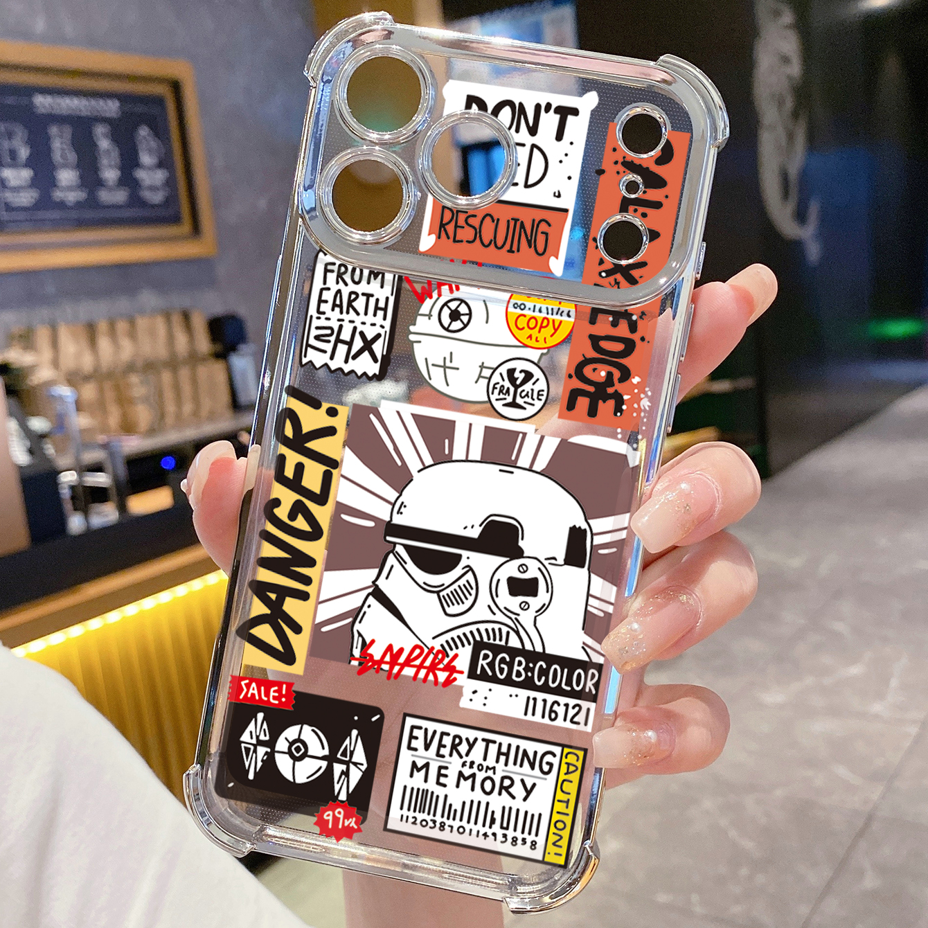 for iPhone 17 Pro Max 16 15 14 Plus Plating Phone Case Shockproof Cover Fashion Star Wars