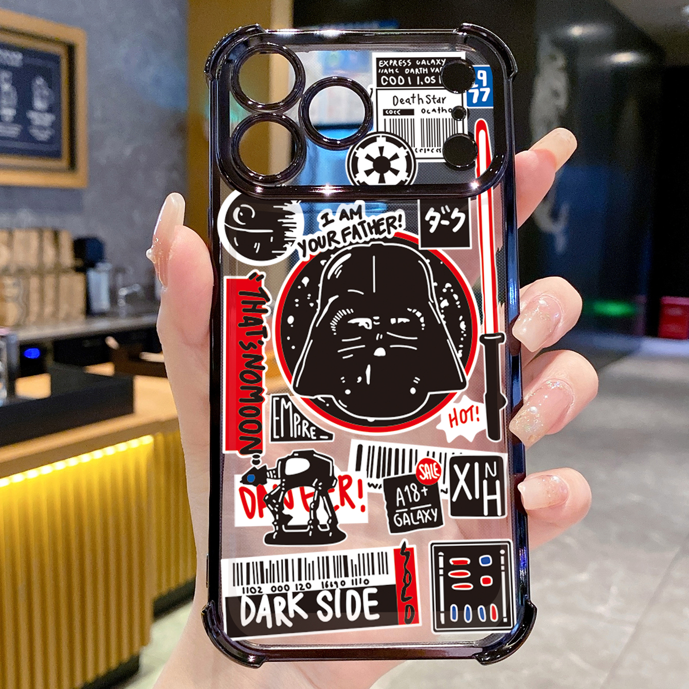 for iPhone 17 Pro Max 16 15 14 Plus Plating Phone Case Shockproof Cover Fashion Star Wars