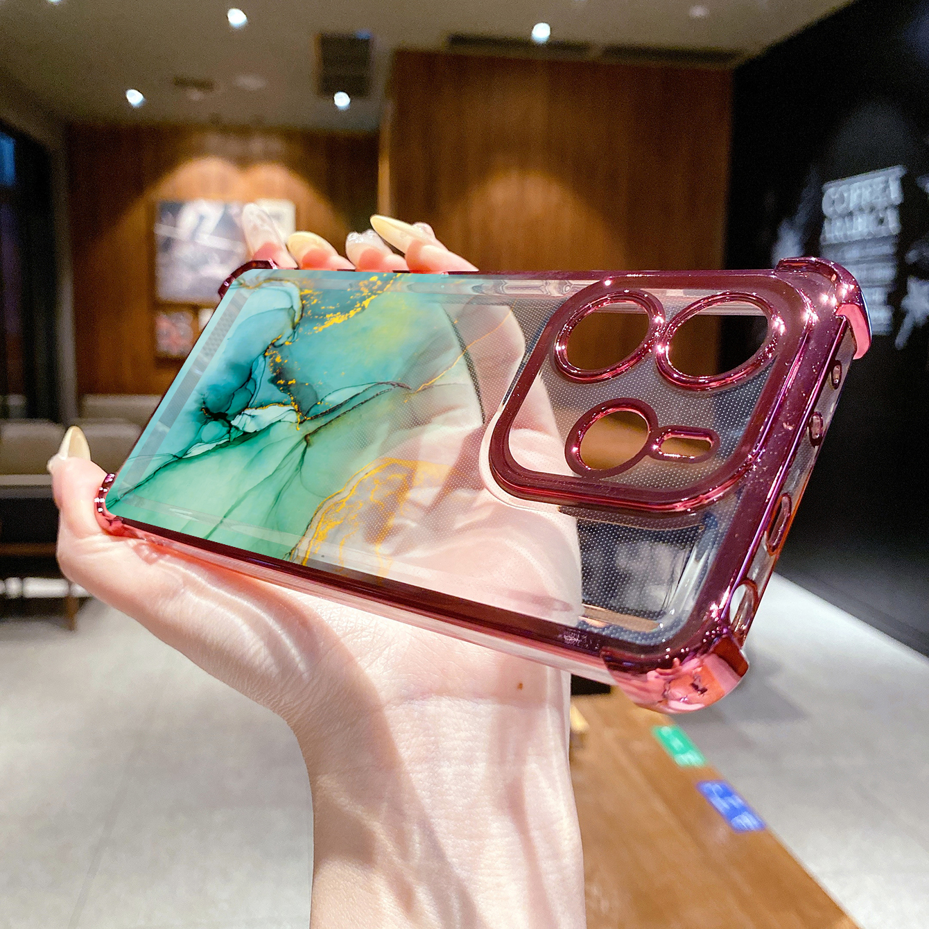 for Redmi Note 14 Pro 14C 13C POCO X7 Plating Phone Case Shockproof Cover Gradient Painting