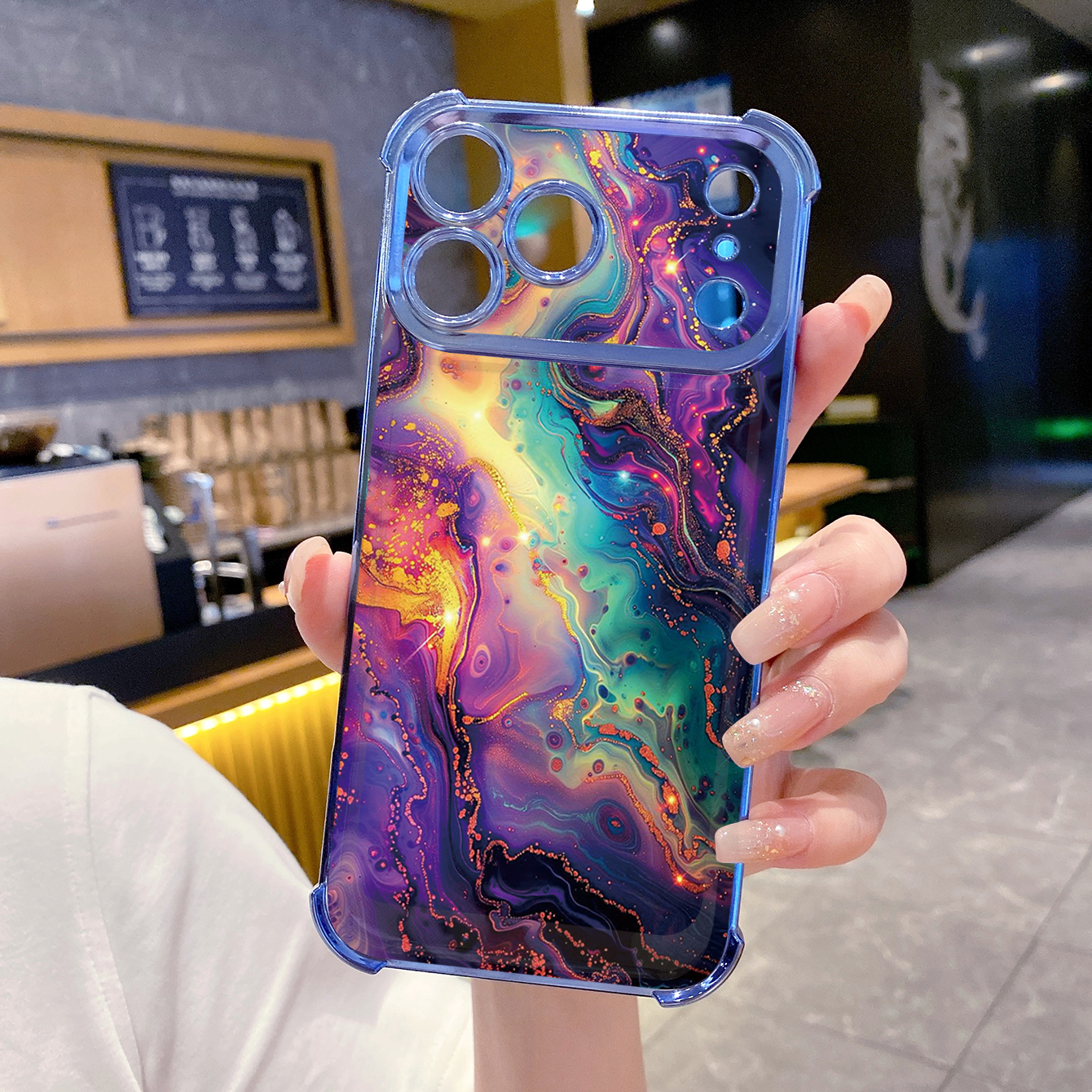 for iPhone 17 Pro Max 16 15 14 Plus Plating Phone Case Shockproof Cover Luxury Marble
