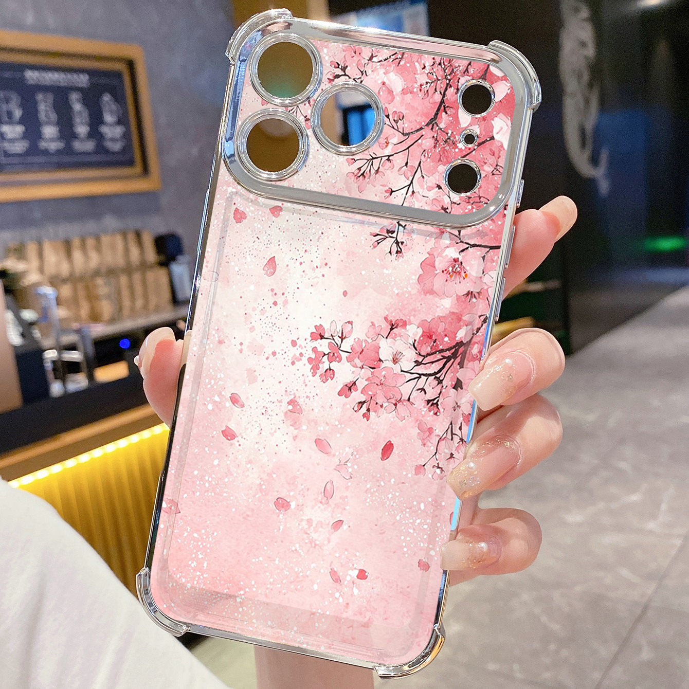 for iPhone 17 Pro Max 16 15 14 Plus Plating Phone Case Shockproof Cover Coconut Tree Skull
