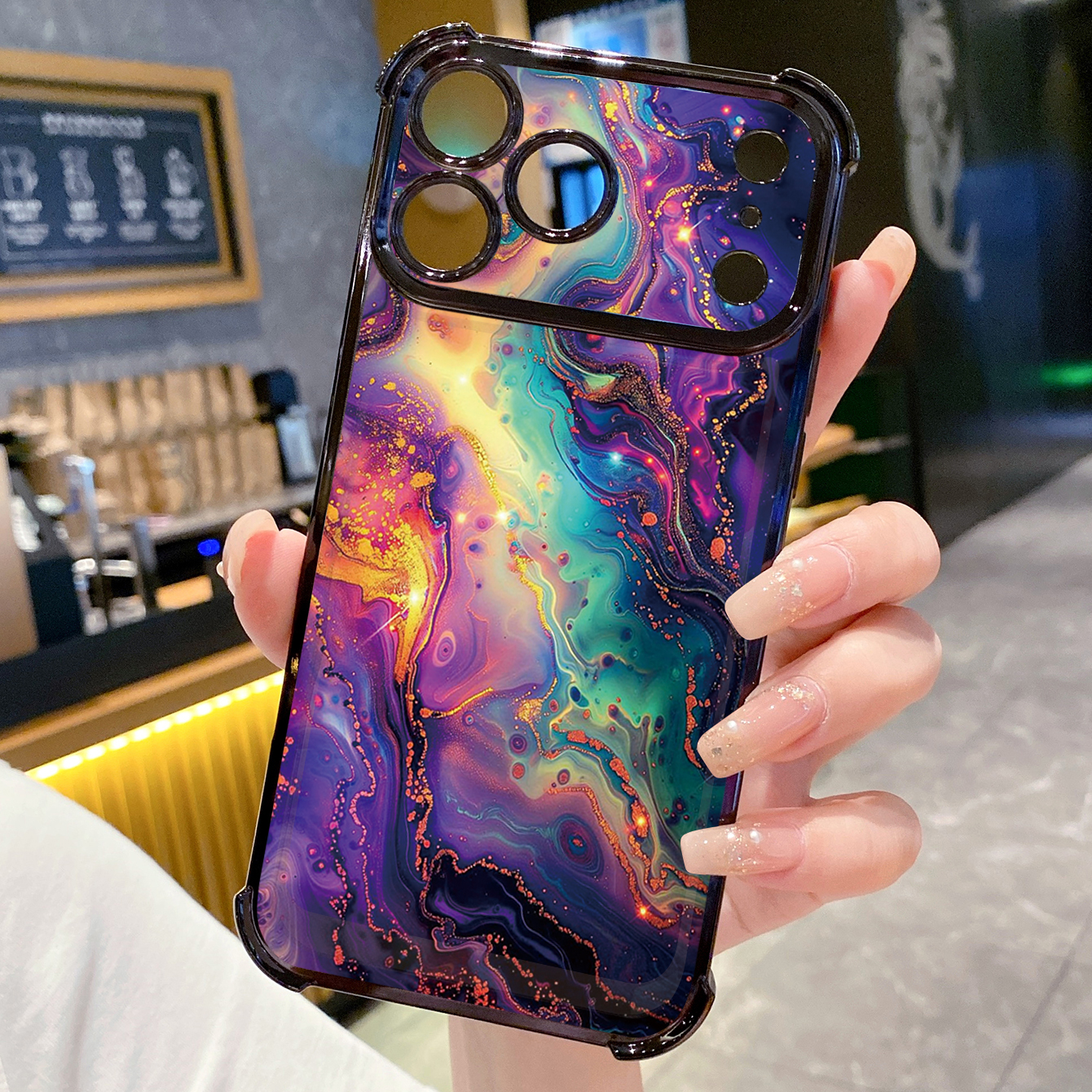 for iPhone 17 Pro Max 16 15 14 Plus Plating Phone Case Shockproof Cover Luxury Marble