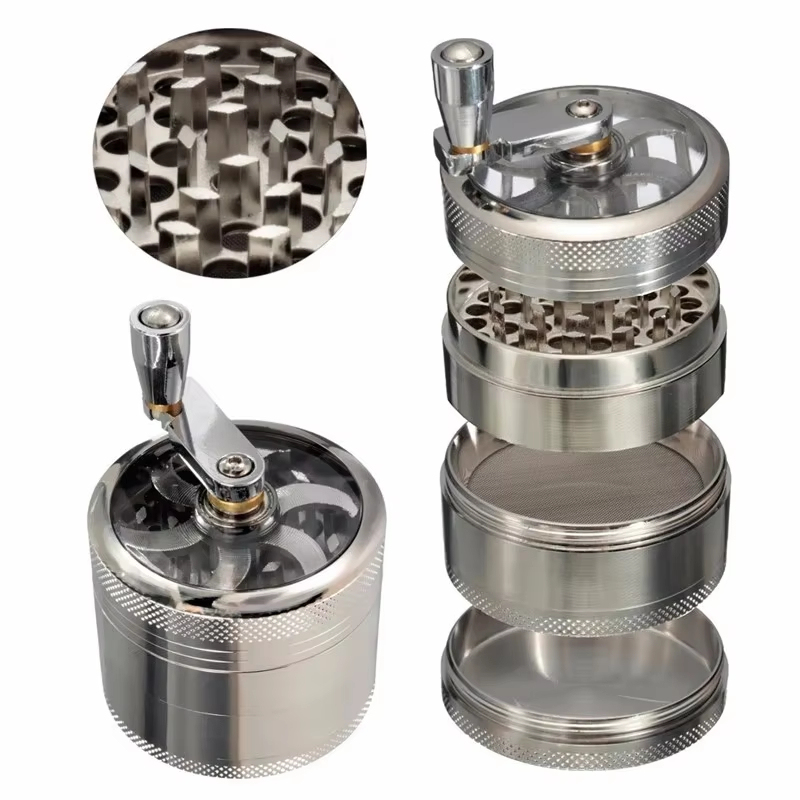 4-Layer Zinc Alloy Metal Herb Herbal Household Commodity Spice Crusher Kitchen Grinder Cigarette Tools