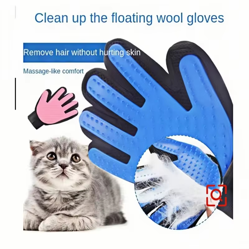 Pet Hair Glove Comb Pet Dog Cat Grooming Cleaning Glove Deshedding Hair remover Massage Brush Animal Supplies Cat Accessoies
