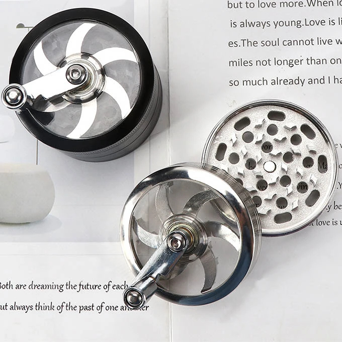 4-Layer Zinc Alloy Metal Herb Herbal Household Commodity Spice Crusher Kitchen Grinder Cigarette Tools