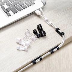 Cable Organizer Clips Cable Management Cable ties Desktop & Workstation ABS Wire Manager Cord Holder USB Charging Data Line Bobbin Winder