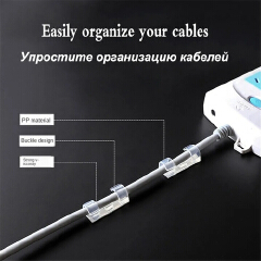 Cable Organizer Clips Cable Management Cable ties Desktop & Workstation ABS Wire Manager Cord Holder USB Charging Data Line Bobbin Winder