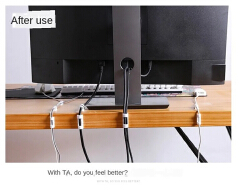 Cable Organizer Clips Cable Management Cable ties Desktop & Workstation ABS Wire Manager Cord Holder USB Charging Data Line Bobbin Winder