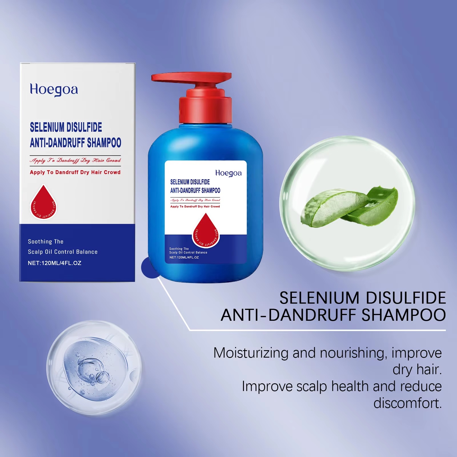 Selenium Sulfide Hair Shampoo Deep Cleansing Scalp Remove Dandruff Refreshing Strengthen Hair Roots Smoothing Soften Shiny Hair