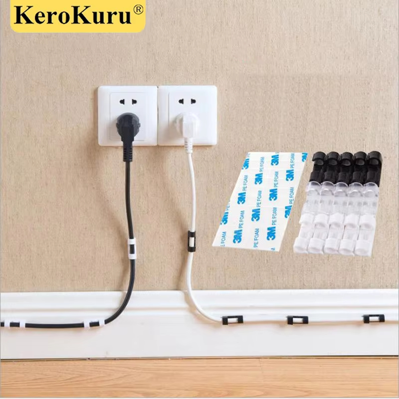 Cable Organizer Clips Cable Management Cable ties Desktop & Workstation ABS Wire Manager Cord Holder USB Charging Data Line Bobbin Winder