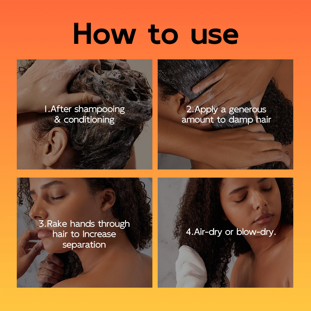 Curly hair Styling cream, moisturizing and smoothing formula, enhances the elasticity and shine of curly hair, easy to set