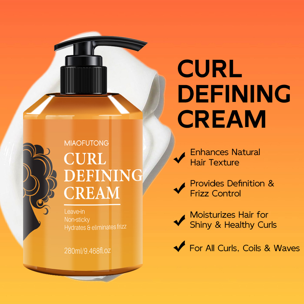 Curly hair Styling cream, moisturizing and smoothing formula, enhances the elasticity and shine of curly hair, easy to set
