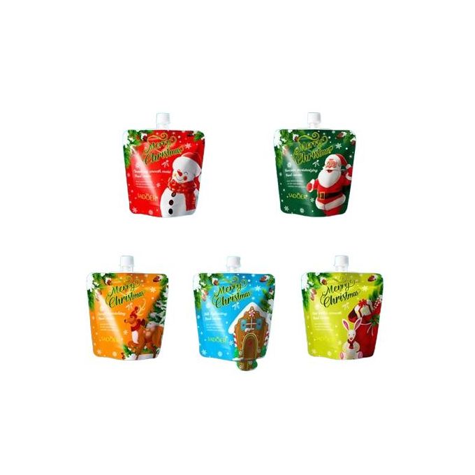 SADOER 5 in 1 Wholesale Christmas Gift Hand Cream Moisturizing and Refreshing Soothing Hand Cream Flavours Strawberry,Avocado,Milk,Orange Vitamin C,Kiwi Tender