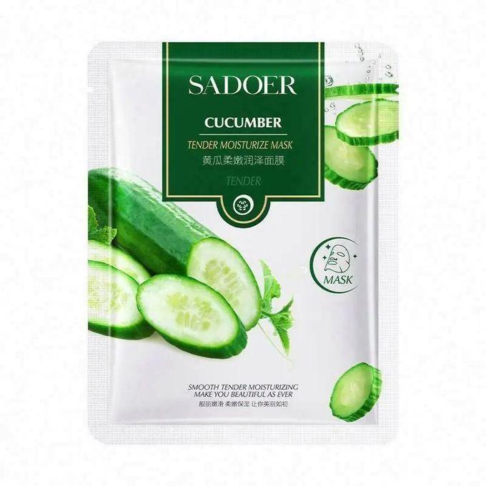 SADOER 10-Piece Face Mask Set 1 Collagen, 1 Vitamin C,1 Turmeric, 3 Avocado, 3 Cucumber 1 Foot mask - Hydrating & Nourishing for All Skin Types