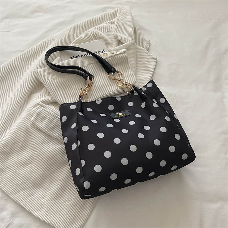 New Polka‑Dot Tote Bag for Women, Large Capacity Commuter Shoulder Bag, Luxury Minimalist Handbag, Versatile Unique Top‑handle Purse Hand Bag Handbag