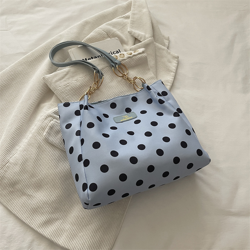 New Polka‑Dot Tote Bag for Women, Large Capacity Commuter Shoulder Bag, Luxury Minimalist Handbag, Versatile Unique Top‑handle Purse Hand Bag Handbag