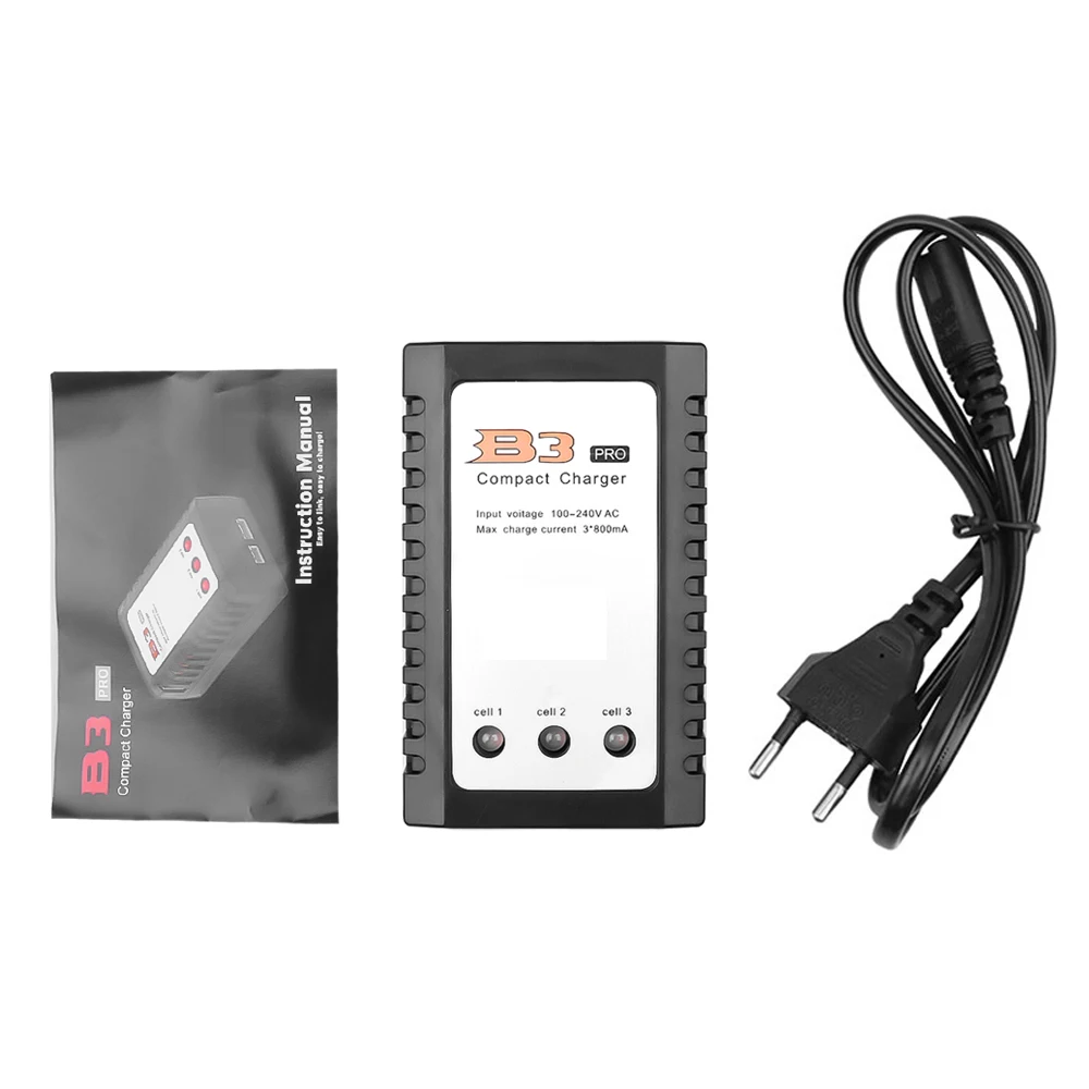B3 Pro Compact Balance Charger 10W AC 100 - 240V for 2S 3S 7.4V 11.1V Lithium LiPo Battery B3AC for IMAX RC