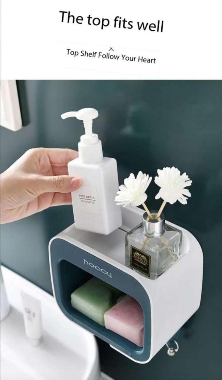 Classy Multipurpose Soap Sponge Holder with Top Shelf and Drain Shelf for Kitchen and Bathroom Organization