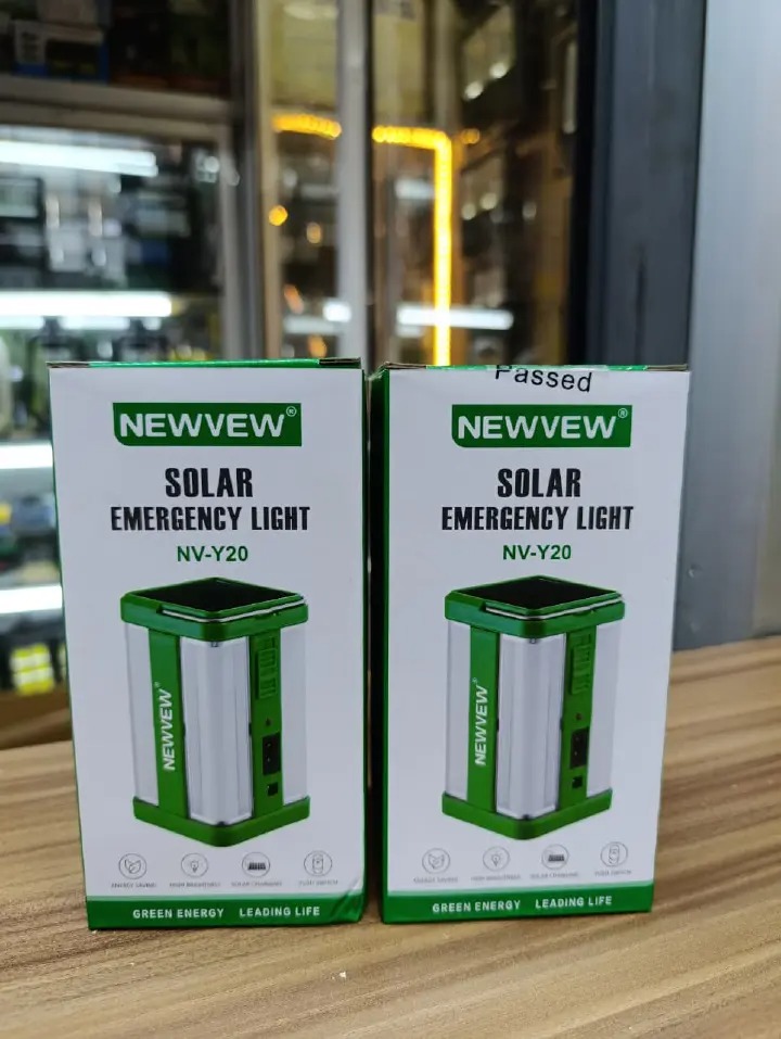 🎇🎇Newvew Solar Emergency Light, model NV-Y21 is designed to provide illumination during power outages, emergencies, or in outdoor settings like camping. This Solarlight uses photovoltaic cells to co