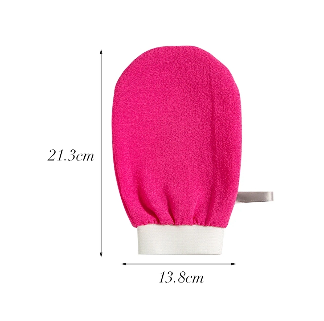DOUBLE SIDED MORACCAN BATH BEAUTY GLOVE DEEP EXFOLIATING BODY SCRUB HELPS TO EXFOLIATE, UNCLOG PORES, EVEN SKIN TONE, STIMULATE BLOOD CIRCULATION SMOOTHEN AND SOFTEN SKIN REMOVE DEAD SKIN