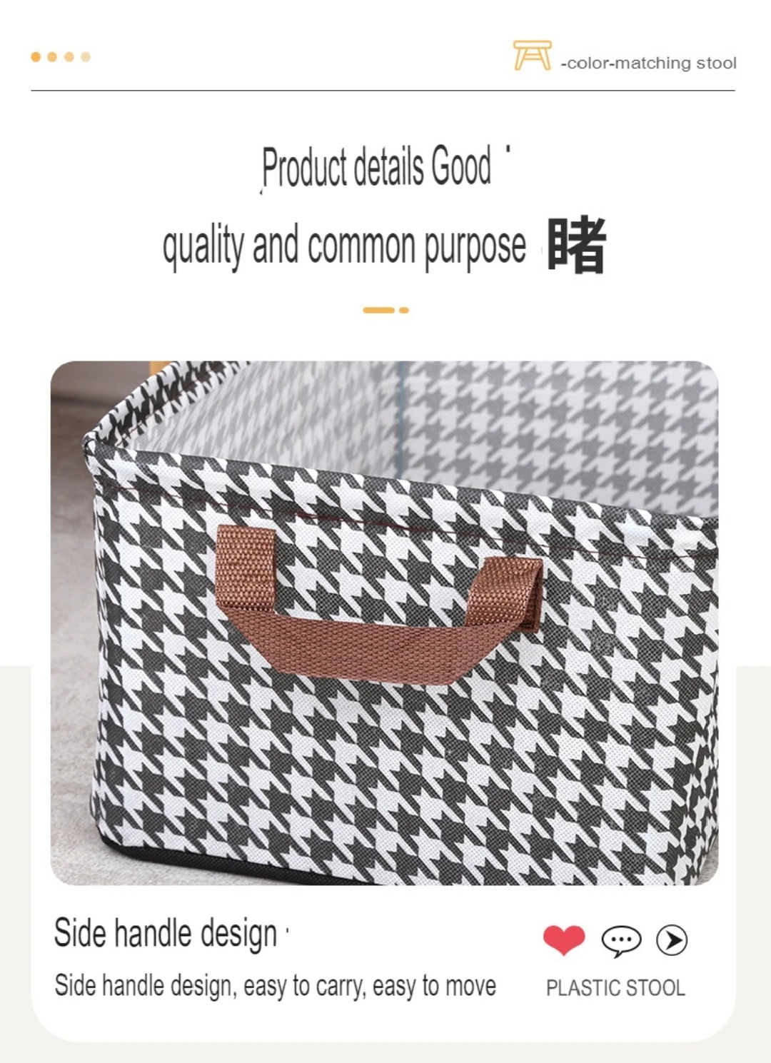 ONE LARGE CAPACITY 47X28X20CM CANVAS MATERIAL FOLDABLE STORAGE ORGANISER MOISTURE PROOF WITH HANDLE AND STEEL FRAME FOR SUPPORT NON WOOVEN FABRIC RECTANGULAR DESIGN