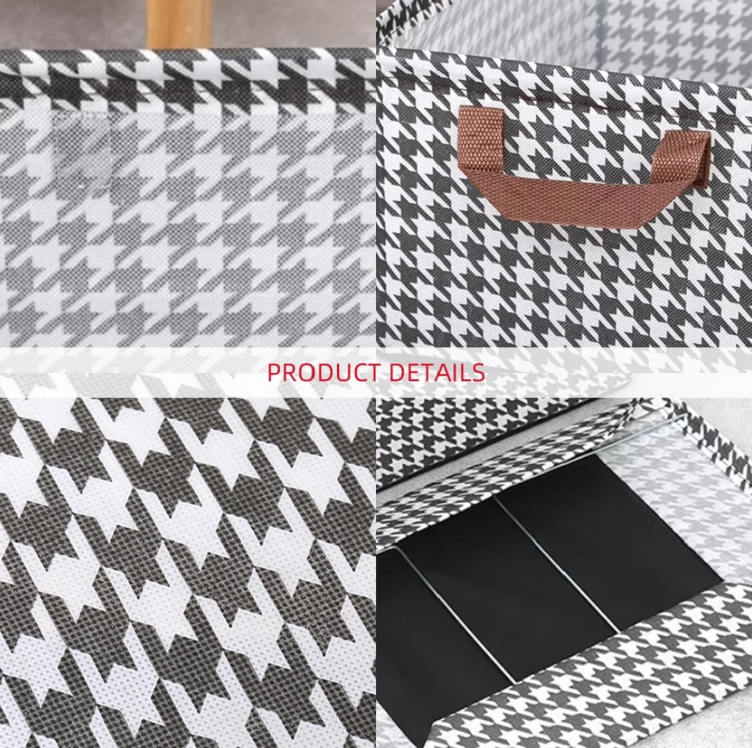 LARGE CAPACITY 47X28X20CM CANVAS MATERIAL FOLDABLE WITH STEEL FRAME FABRIC LAYERED CLOTHES STORAGE ORGANISER WARDROBE BASKET HOUSEHOLD CLOSET ORGANISER.