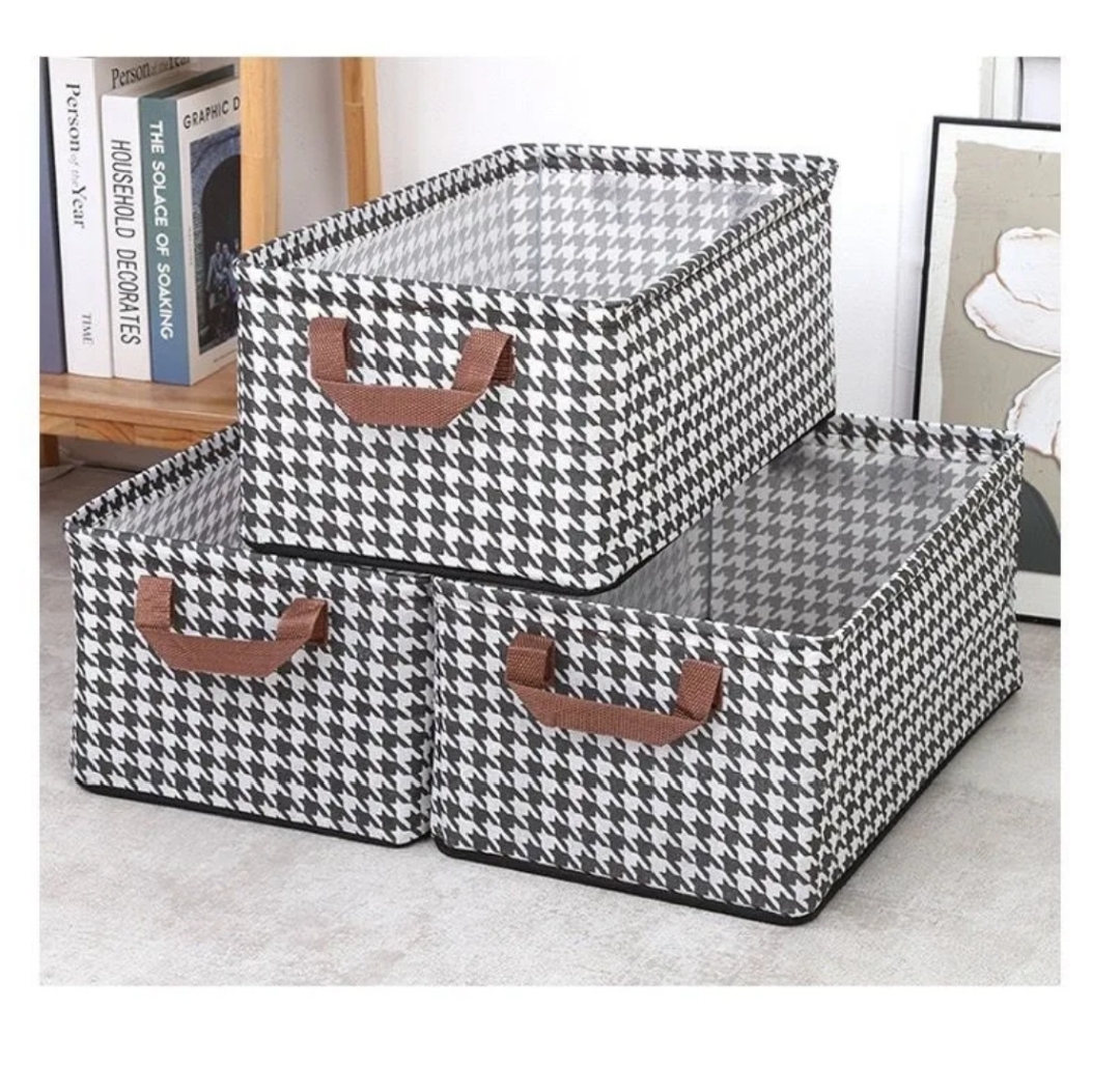 ONE LARGE CAPACITY 47X28X20CM CANVAS MATERIAL FOLDABLE STORAGE ORGANISER MOISTURE PROOF WITH HANDLE AND STEEL FRAME FOR SUPPORT NON WOOVEN FABRIC RECTANGULAR DESIGN