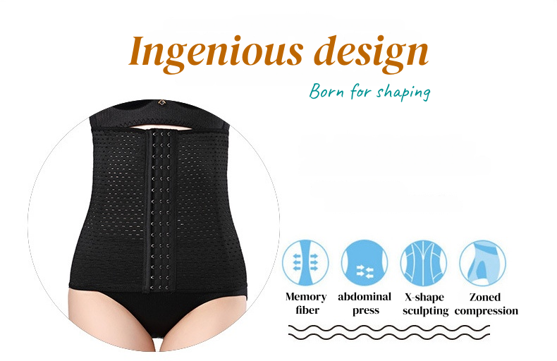 Waist Trainer Slimming Belt Slim Body Shaper Corset Trimmer Sport Gym Fat Burner Elastic Shapewear Snug Fit Women Ladies Belly Slim Belt Band Body Building Sheath Flat Girdle Postpartum Control Wrap